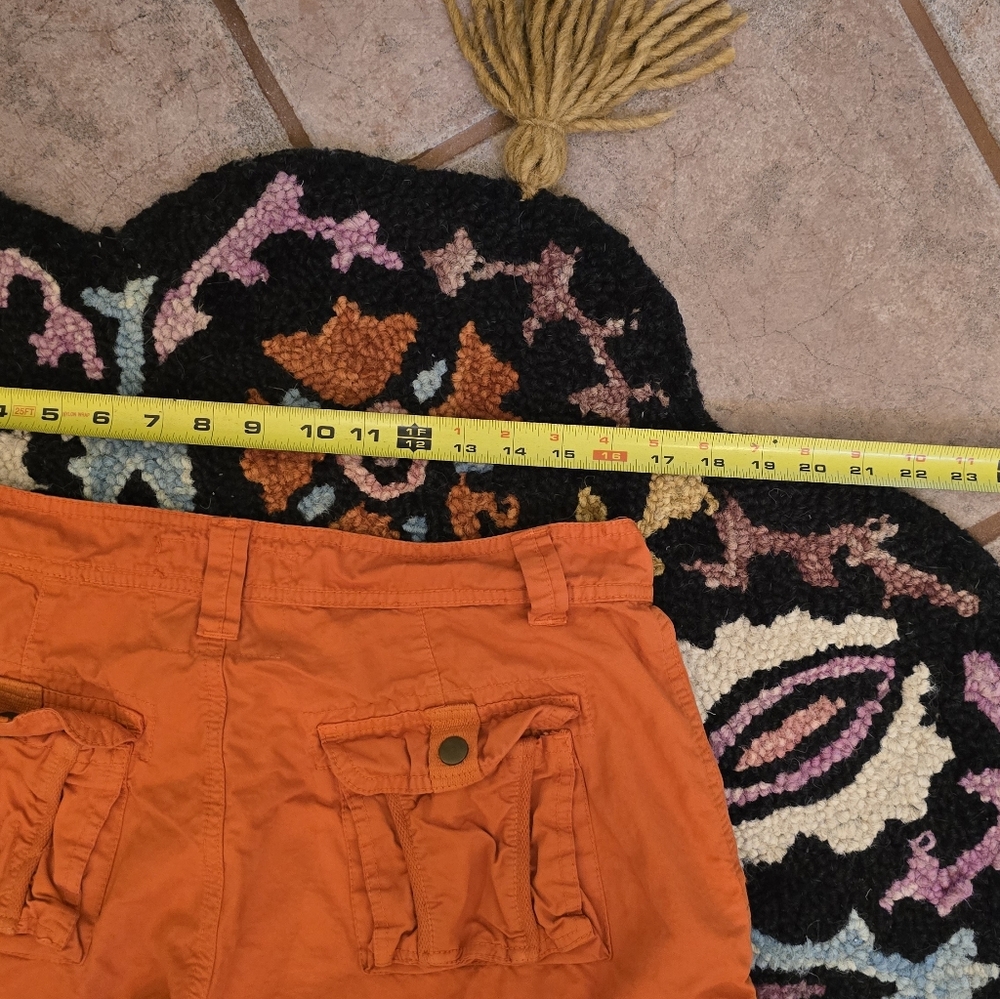🔥🔥Y2K Bespoke Men’s Orange Cargo Shorts🔥🔥 SIZE 34 - Picture 8 of 8